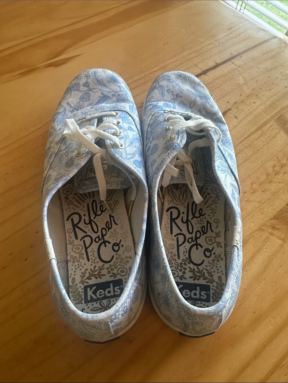 Keds Women's Light Blue Floral Canvas Sneakers